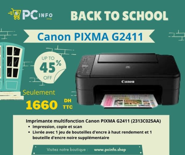 12 Imprimante multifonction Canon PIXMA G2411 (2313C025AA)