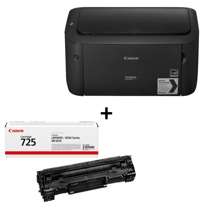 Promo Canon Laser i-SENSYS LBP6030B Black Mono SFP A4 & Canon Cartridge 725 - DS5610