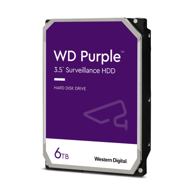 Western Digital Purple Disque Dur Interne d'enregistrement video surveillance 3,5" 6To 12M. - WD62PURX